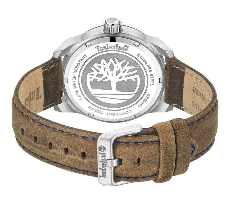 Timberland Men's Henniker II Stainless LeatherStrap Watch — View 3