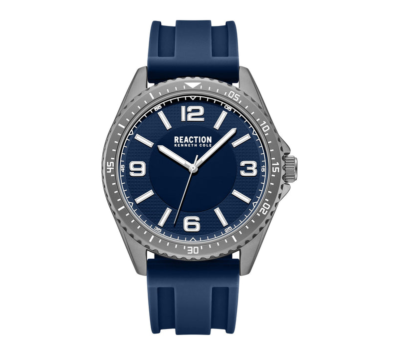 Kenneth Cole Reaction Men's Blue Silicone StrapWatch — Main view
