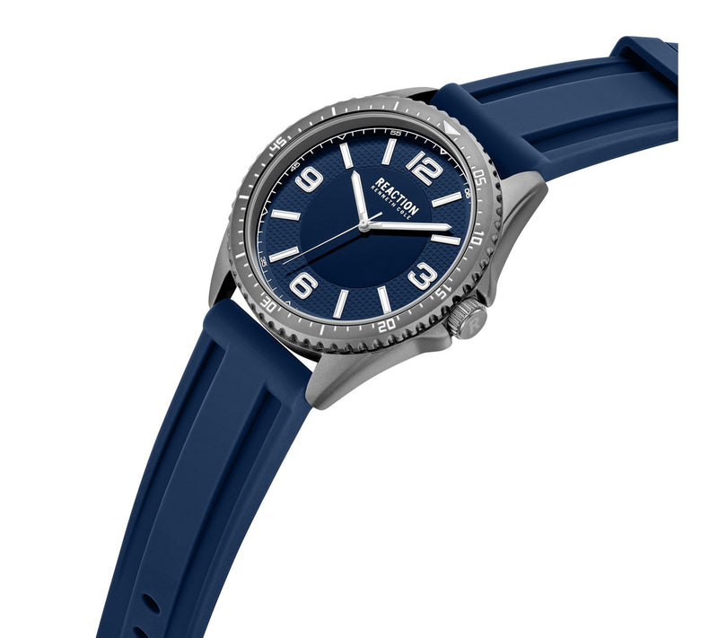 Kenneth Cole Reaction Men's Blue Silicone StrapWatch — View 2