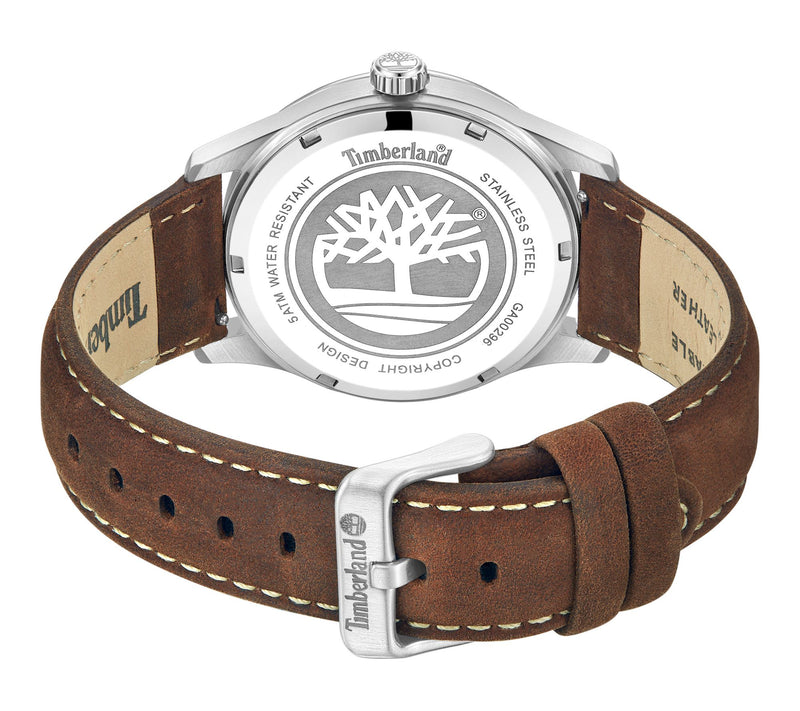 Timberland Men's Rambush Stainless Brown StrapWatch — View 3