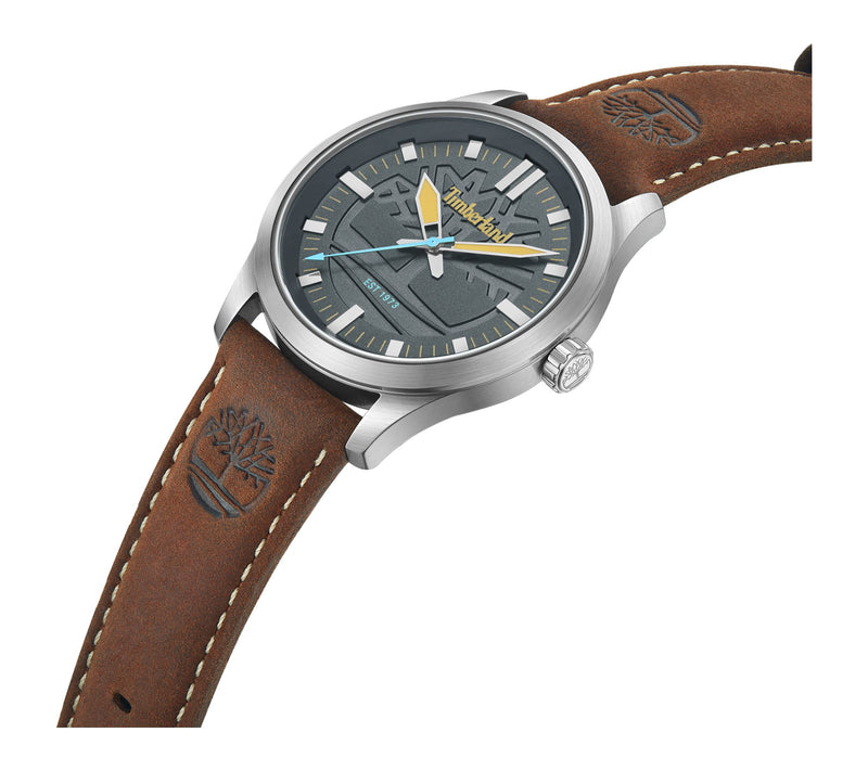 Timberland Men's Rambush Stainless Brown StrapWatch — View 2