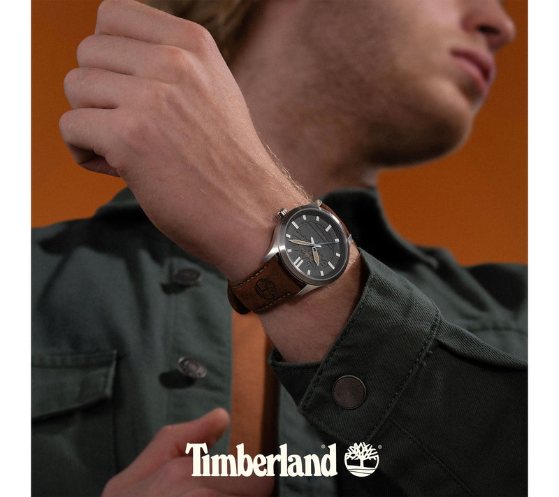 Timberland Men's Rambush Stainless Brown StrapWatch — View 5