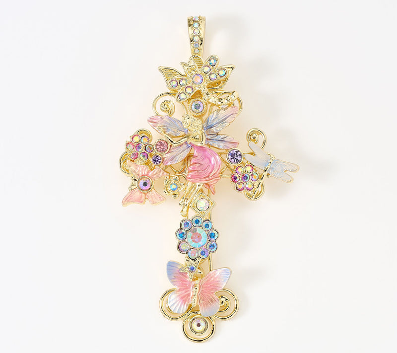 Kirks Folly Enchanted Fantasia Cross Foldover Pendant — View 7