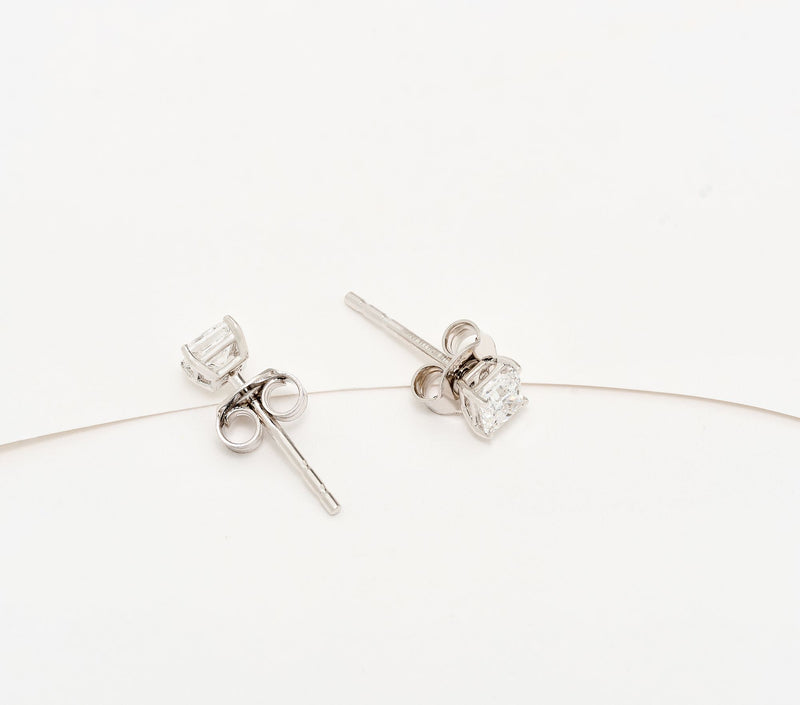 Fire Light Lab Grown Diamonds .5 cttw Princess Earring, 14K — View 2