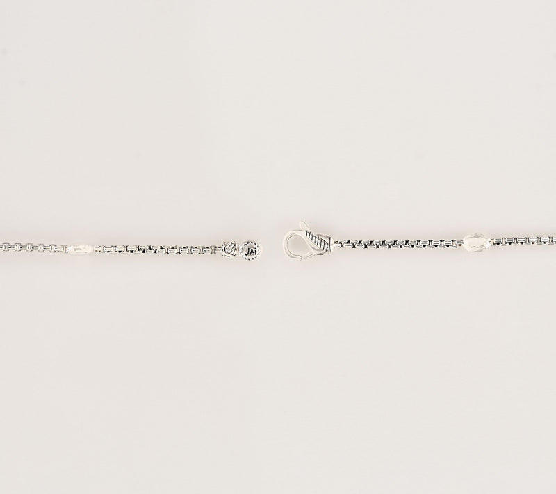 JAI Ireland Sterling Silver Cobblestone 2.7mm Box Chain Bracelet — View 3