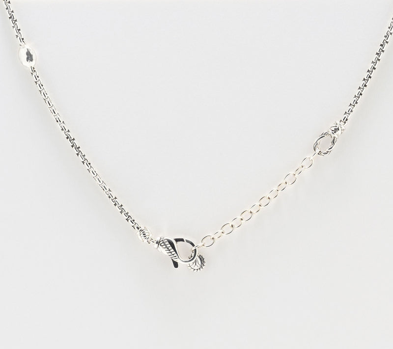 JAI Ireland Sterling 2.7mm Cobblestone Station 18" Necklace — View 2
