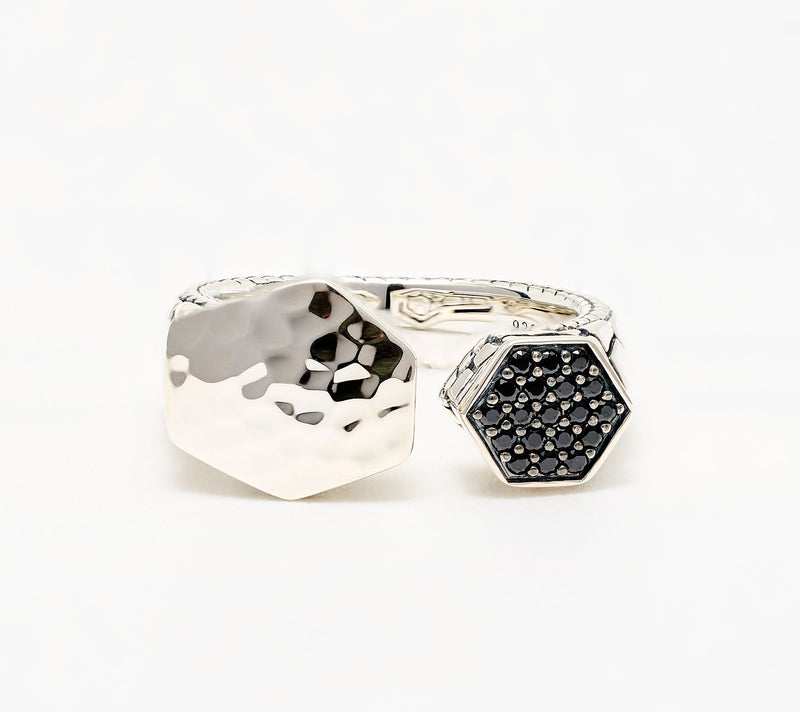 JAI Ireland Sterling Silver Finn's Path Pave Gemstone Ring — View 2