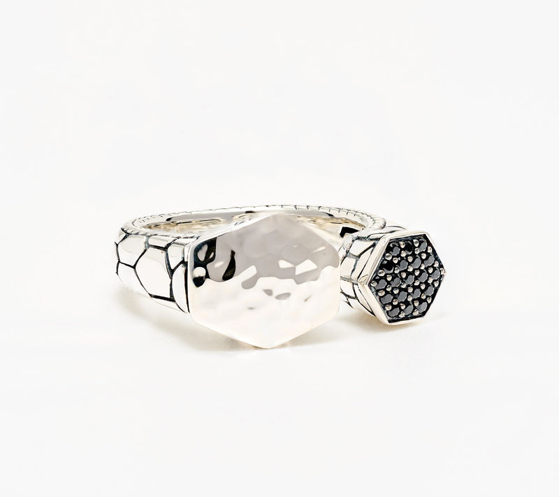 JAI Ireland Sterling Silver Finn's Path Pave Gemstone Ring — Main view