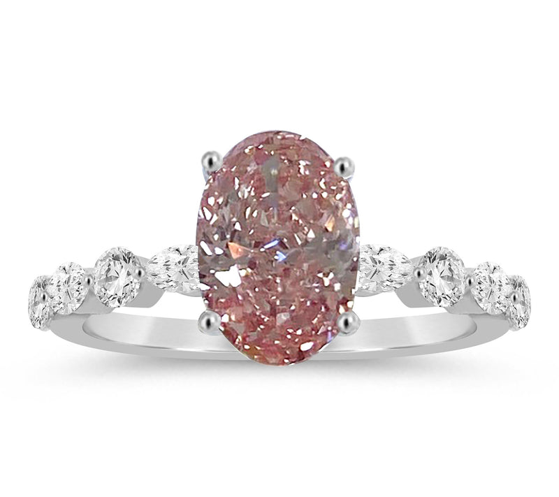 Fire Light 2.00 cttw Pink Lab Grown Diamond Ring, 14K Gold — Main view