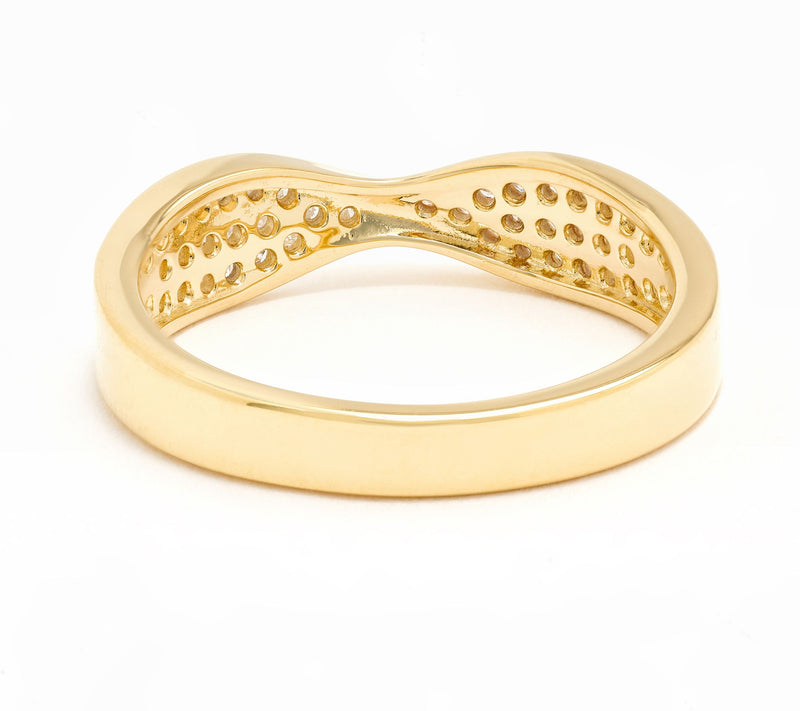 Affinity Diamonds .21 cttw Twisted Pave Band Ring, Sterling — View 2