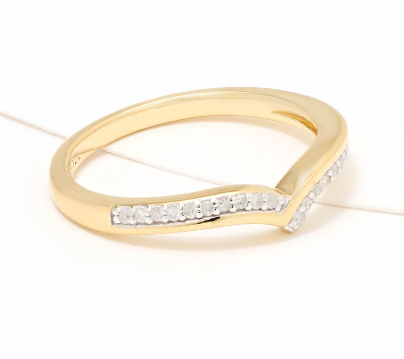 Accents by Affinity 0.10 cttw Chevron Single Highway Ring, Sterling — Main view