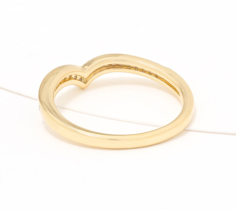 Accents by Affinity 0.10 cttw Chevron Single Highway Ring, Sterling — View 2