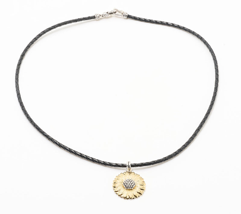 Christian James by Scott Grimes Two-Tone 18" Sunflower Necklace — View 2