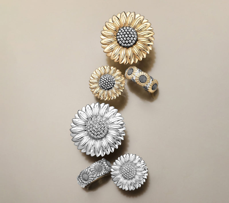Christian James by Scott Grimes Sterling Silver Sunflower Band Ring — View 4