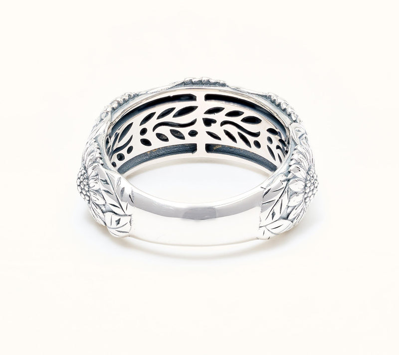 Christian James by Scott Grimes Sterling Silver Sunflower Band Ring — View 3