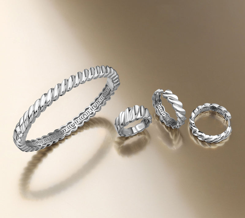 Christian James by Scott Grimes Sterling Silver San Marco Graduated Band — View 4