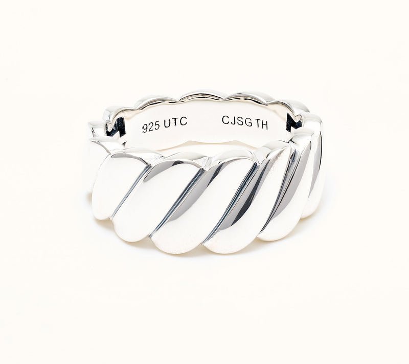 Christian James by Scott Grimes Sterling Silver San Marco Graduated Band — View 2
