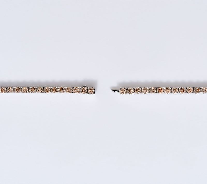 Diamonique Italia Champagne Tennis Bracelet Bronze — View 5