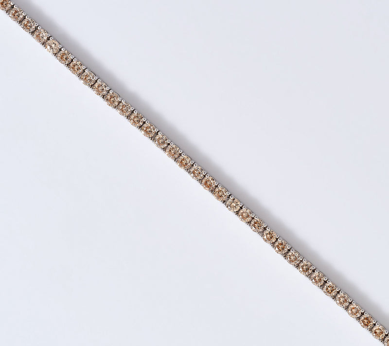 Diamonique Italia Champagne Tennis Bracelet Bronze — View 4