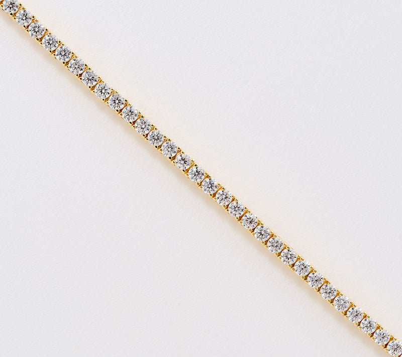 Diamonique Italia Clear Tennis Necklace Bronze — View 2