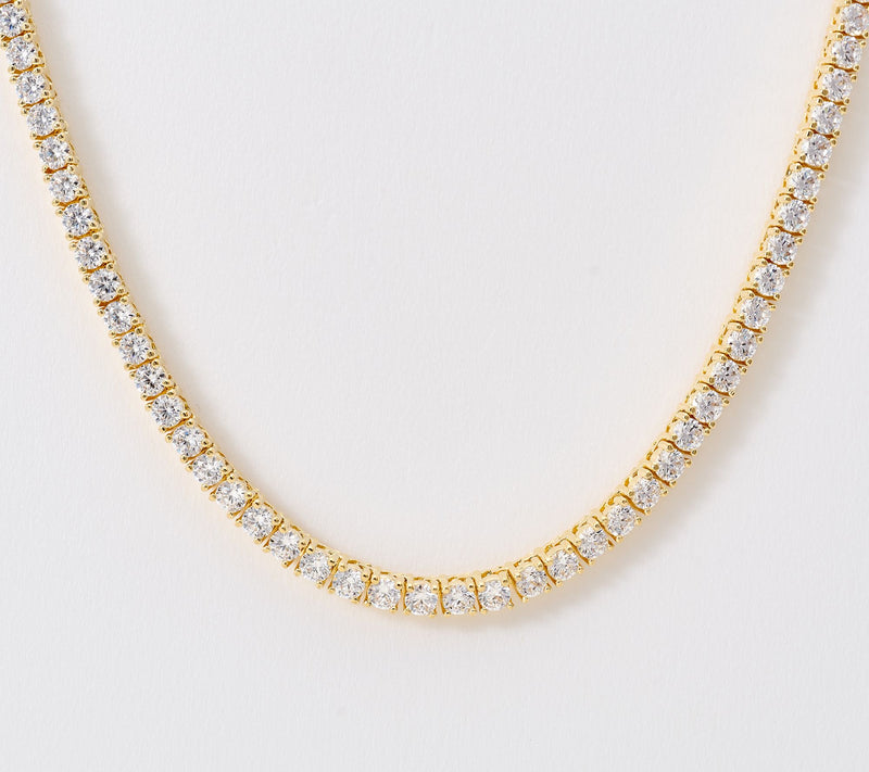 Diamonique Italia Clear Tennis Necklace Bronze — Main view