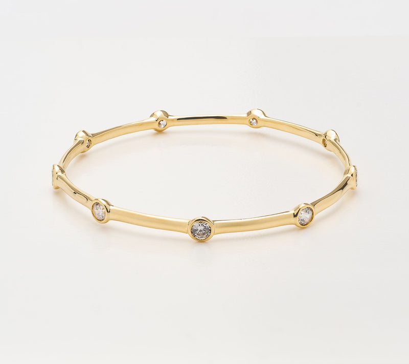 Diamonique Italia Bronze Round Emotional Bangle Bracelet — Main view