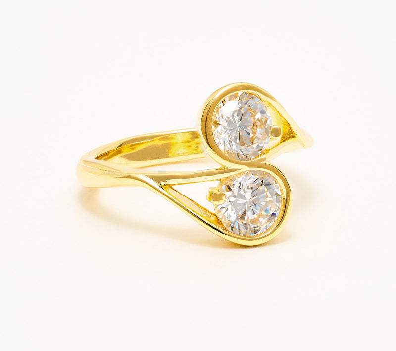 Diamonique Italia Love Embrace Ring, Sterling Silver — View 8