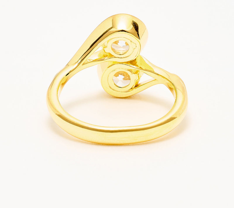 Diamonique Italia Love Embrace Ring, Sterling Silver — View 3