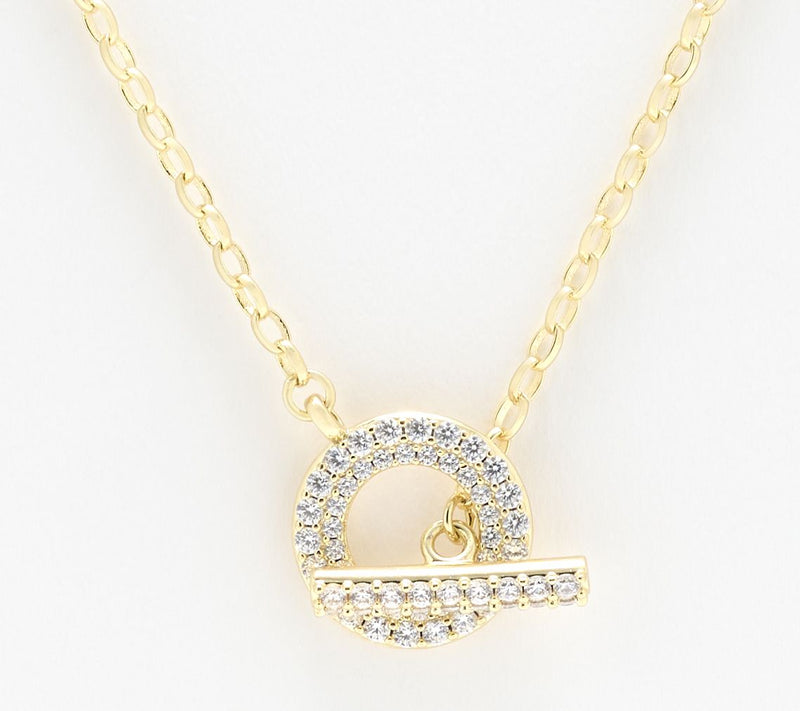Diamonique Italia Bronze Toggle Necklace — View 2