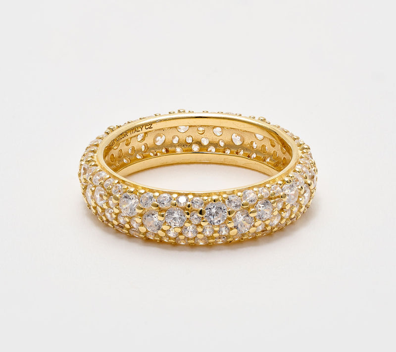 Diamonique Italia Pave Eternity Ring, Sterling Silver — View 2