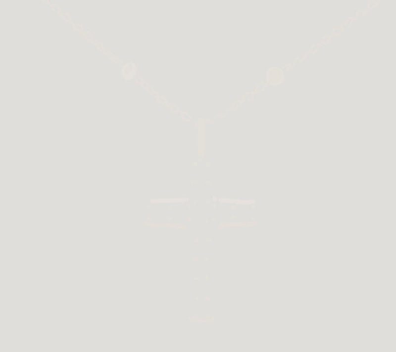 Diamonique Italia Pave Cross Necklace, Sterling Silver — View 5