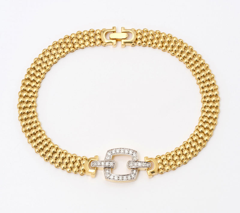 Affinity Diamonds 0.25 cttw Popcorn Detail Bracelet Sterling Silver — Main view