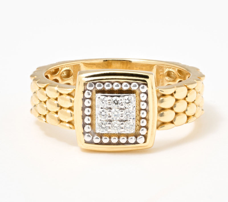 Affinity Diamonds .09 cttw Popcorn Detail Band Ring, Sterling — View 2