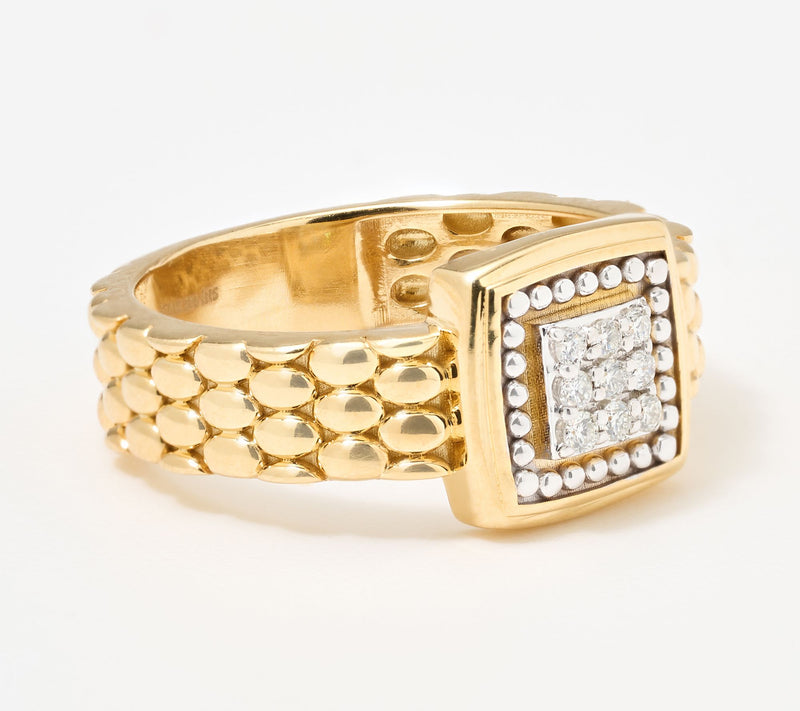Affinity Diamonds .09 cttw Popcorn Detail Band Ring, Sterling — Main view