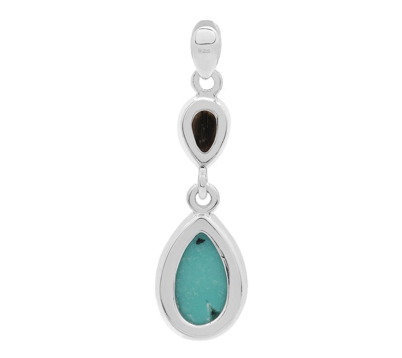 Affinity Gems Cultured Pearl & Turquoise Pendant, Sterling — View 4