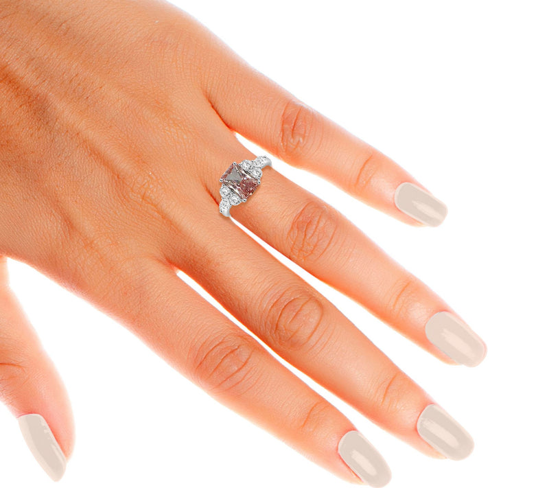 Fire Light 2.60 cttw Pink Lab Grown Diamond Ring, 14K Gold — View 4