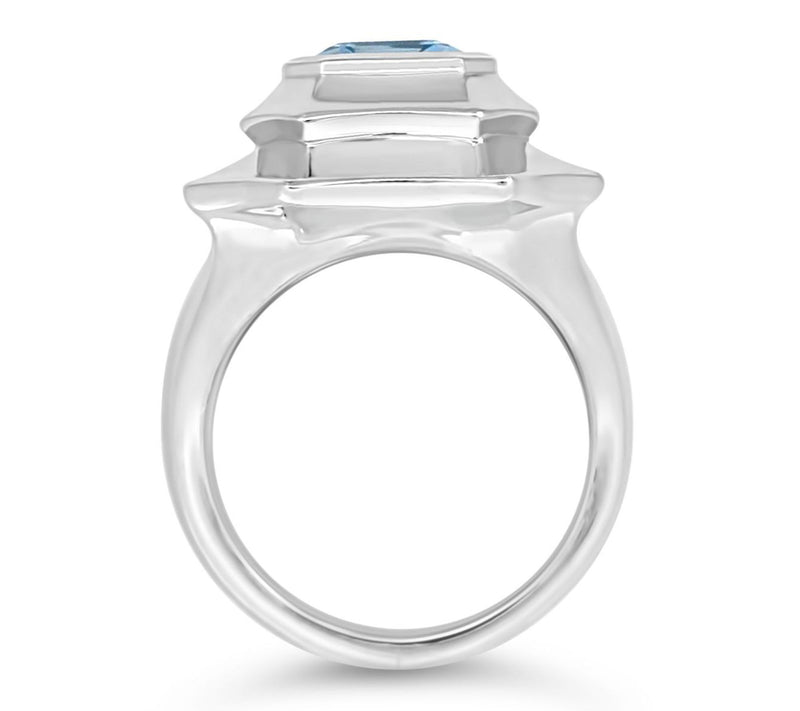 Margo Manhattan Sterling Silver Blue Topaz Viol etta Ring — View 2