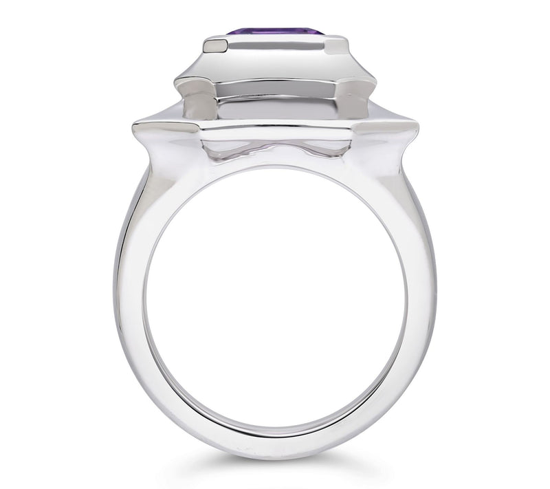 Margo Manhattan Sterling Silver Amethyst Violet ta Ring — View 3