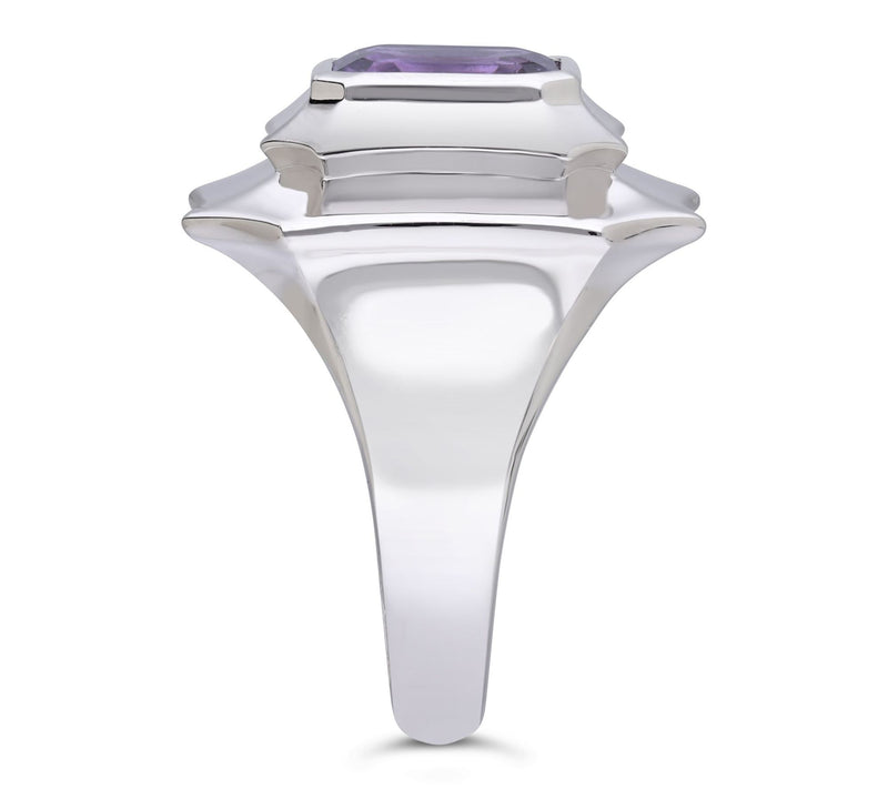 Margo Manhattan Sterling Silver Amethyst Violet ta Ring — View 4