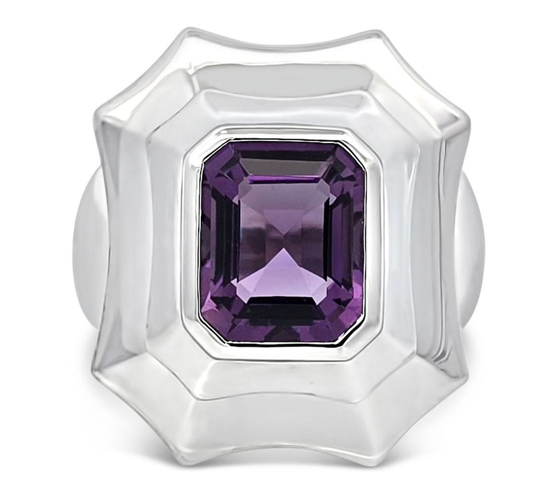Margo Manhattan Sterling Silver Amethyst Violet ta Ring — Main view