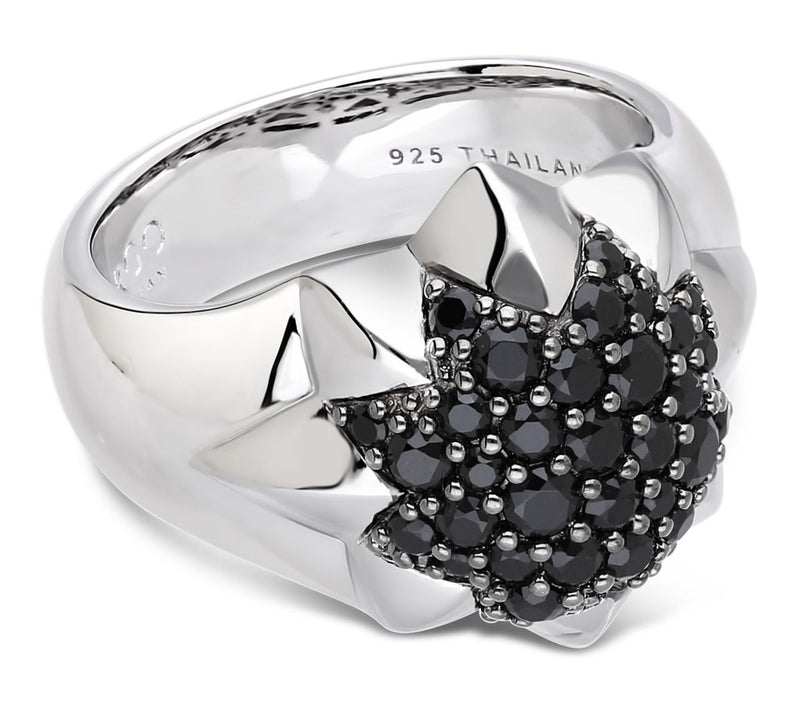Margo Manhattan Sterling Silver Black Spinel Ka rina Ring — Main view