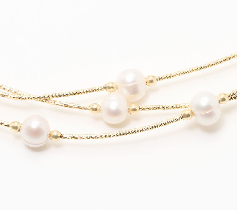 Honora Cultured Pearl Multi-Strand Necklace, Bronze — View 5