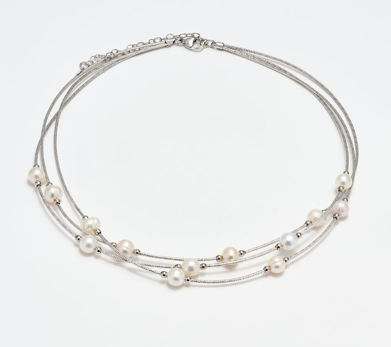 Honora Cultured Pearl Multi-Strand Necklace, Bronze — View 3