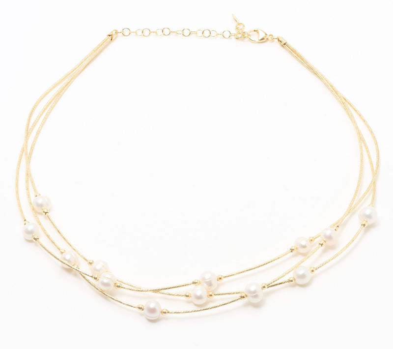 Honora Cultured Pearl Multi-Strand Necklace, Bronze — View 8