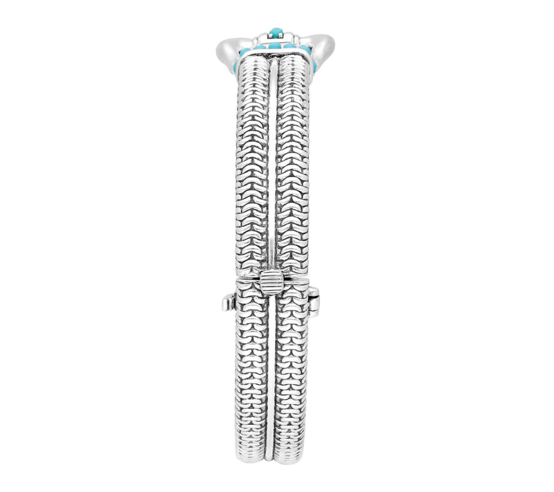 Tiffany Kay Purl Knit Turquoise Buckle Cuff Bracelet — View 3