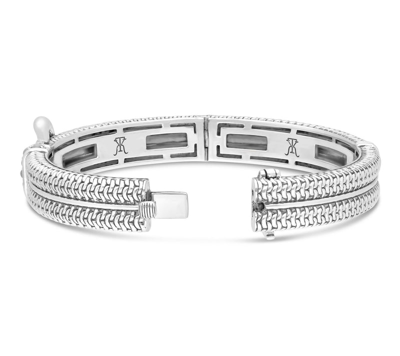 Tiffany Kay Purl Knit Turquoise Buckle Cuff Bracelet — View 4