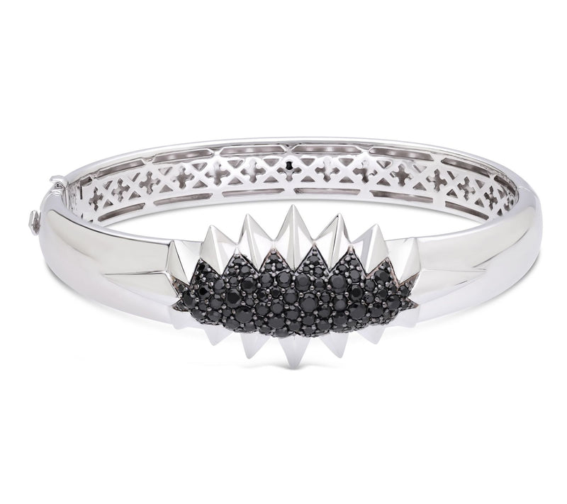Margo Manhattan Sterling & Black Spinel Shira Cuff Bracelet — Main view