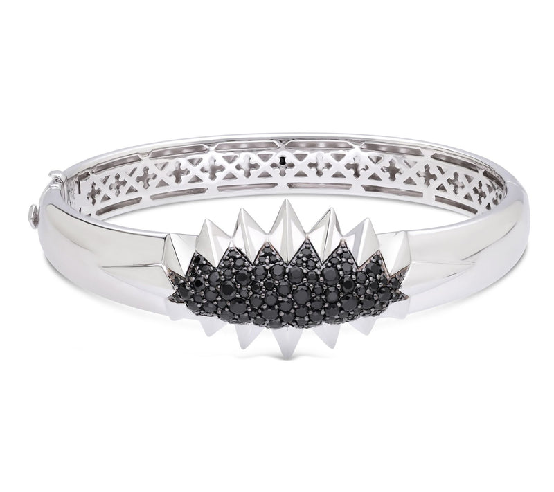 Margo Manhattan Sterling & Black Spinel Shira Cuff Bracelet — View 6