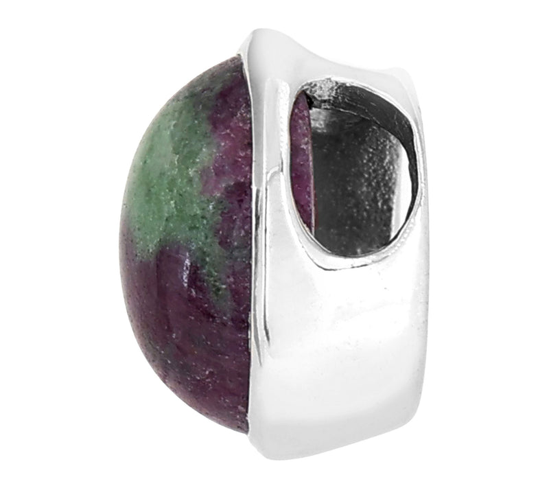 Affinity Gems Round Zoisite Pendant, Sterling Silver — View 3
