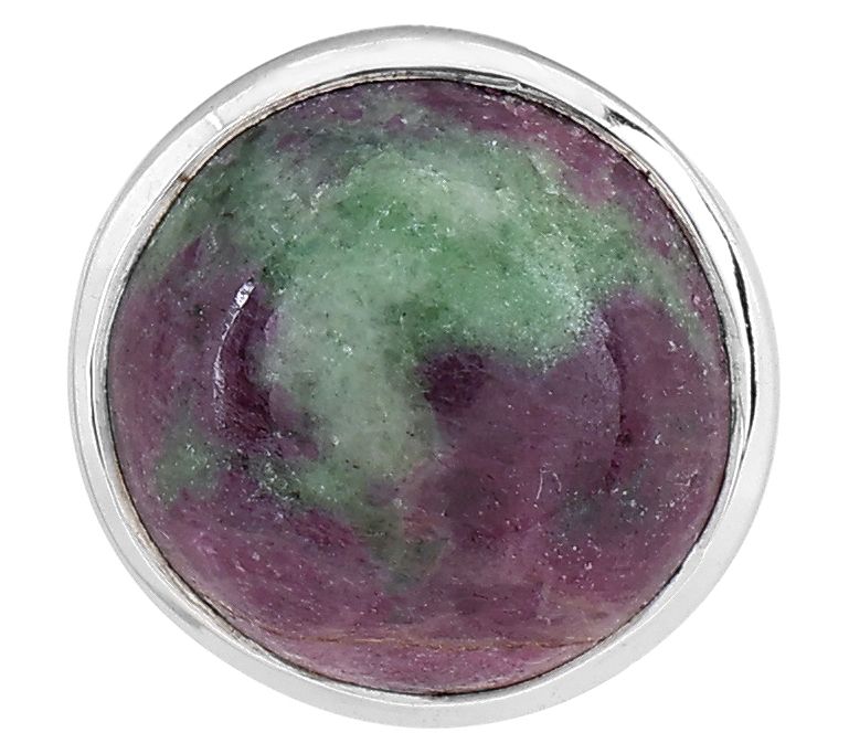 Affinity Gems Round Zoisite Pendant, Sterling Silver — View 6